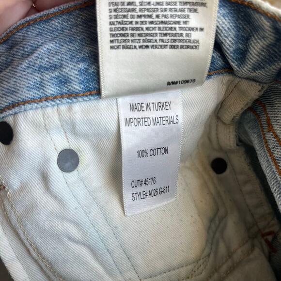 AGOLDE Parker Vintage Cut Off Denim Shorts in Swap Meet Size 24 - Picture 5 of 5